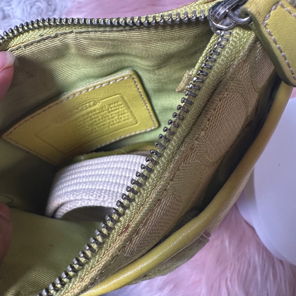 Coach Signature Crossbody Bag in Yellow and Olive - Picture 4 of 4